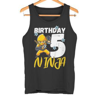 Cumpleaños Ninja 5 Años Niño Ninja Cumpleaños 5 Th Boy Camiseta sin mangas - Regaloses