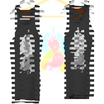 Cute Anatomy Internal Organs Body タンクトップ - Kawaiitshirt