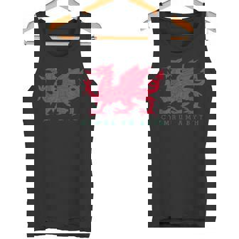Cymru Am Byth ウェールズ ラグビー ドラゴンウェールズ プレイヤープライドギフト タンクトップ - Kawaiitshirt