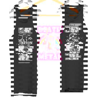 Death Metal Grim Reaper ピンクユニコーン ファニーヘビーメタル タンクトップ - Kawaiitshirt