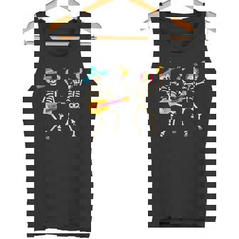 Dia De Los Muertos スケルトン ダンシング スカル 死者の日 タンクトップ - Kawaiitshirt