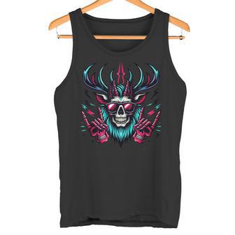Dirndl Lederhose Hirsch Oktoberfest Heavy Metal Rock Roll Camiseta sin mangas - Regaloses