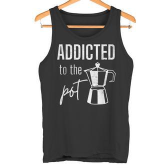 Divertido Adicto A La Cafeína Al Café Adicto A La Olla Moka Camiseta sin mangas - Regaloses