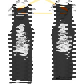 Dj Turntable 1210 Mk2 Exploded Blueprint タンクトップ - Kawaiitshirt