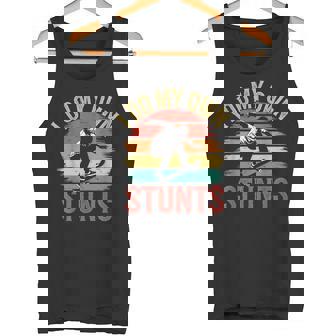 I Do My Owntunts 面白いスケートボード ヴィンテージスケートボード タンクトップ - Kawaiitshirt