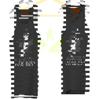 Dog And Weed ファニーマリファナtシャツ タンクトップ - Kawaiitshirt
