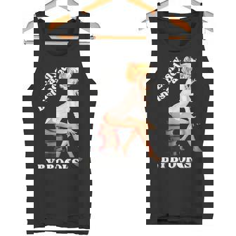 Easily-Distracted By Books ピンナップガール セクシーアニメ レトロアート タンクトップ - Kawaiitshirt