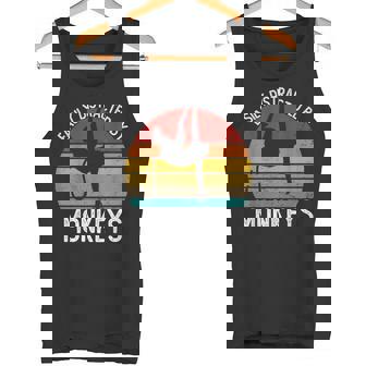 Easy Distracted By Monkeys シャツ ビンテージモンキー タンクトップ - Kawaiitshirt