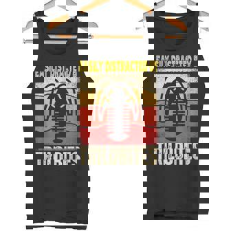 Easy Distracted By Trilobites Trilobite Lover タンクトップ - Kawaiitshirt