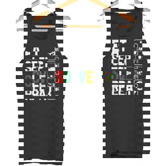 Eatleepolve Repeat キューブゲーム ルービックtシャツ タンクトップ - Kawaiitshirt