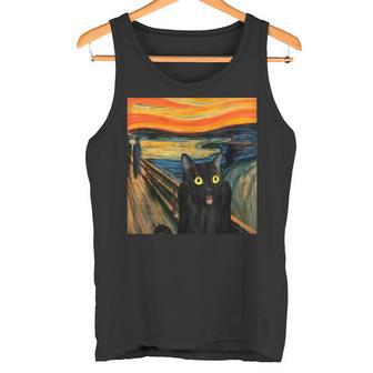 El Gato Negro Grito De Munch Edvard Pintura Famosa Divertida Camiseta sin mangas - Regaloses