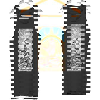 The Emperor 面白いアライグマ タロットカード ミスティックアライグマ タンクトップ - Kawaiitshirt