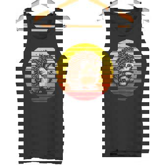 Erizo Retrointage Al Atardecer Camiseta sin mangas - Regaloses