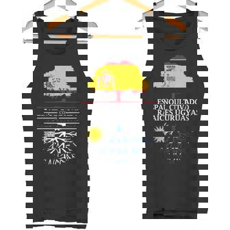 Family Heritage Uruguay Hombre - Manga Corta Jersey Regular Fit Diseño De Bandera Dual Importado Camiseta sin mangas - Regaloses