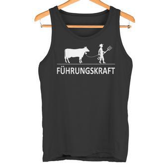 Farmer Rancher Mit Mistgabel Landwirt Führungskraft Kuh Tank Top - Geschenkecke