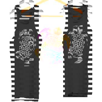 Flor De Laida Tortuga -Ímbolo De Geometríaagrada Arte 6 Diversión Camiseta sin mangas - Regaloses