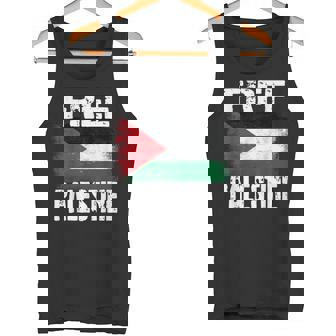 Free Palestine Free Gaza パレスチナの旗無料パレスチナ タンクトップ - Kawaiitshirt