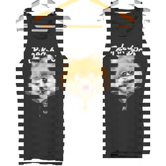 Peek-A-Boo ポメラニアン タンクトップ - Kawaiitshirt