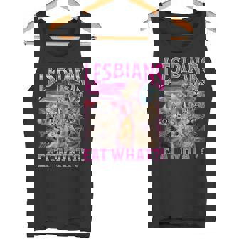 Lesbians Cat Owner Lesbians Eat What Tank Top - Seseable