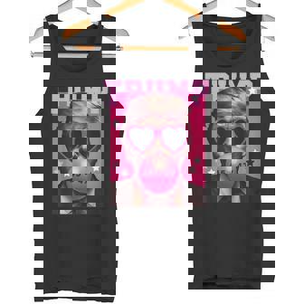 Trump 2024 メガネ&バブルガム ピンク タンクトップ - Kawaiitshirt