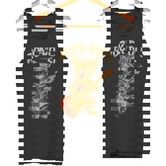 Gato Rockero Con Guitarra Eléctrica Estilo Rock And Roll Camiseta sin mangas - Regaloses