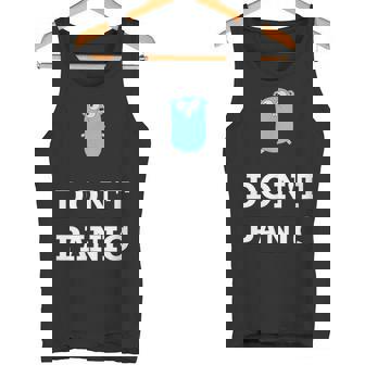 Golang Gopher プログラミング ユーモア Don't Panic Coding Developer タンクトップ - Kawaiitshirt