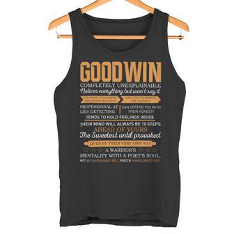Goodwin Completely Unexplainable Notices Everything But Won’T Say It Name Tank Top | Seseable UK