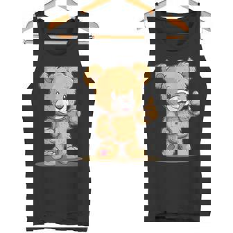 Great Teddy Bear With Thumbs Up Tank Top - Seseable