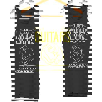 Me Gustan Las Guitarras Más Que Tú Divertido Músicoarcástico Mordaza Camiseta sin mangas - Regaloses