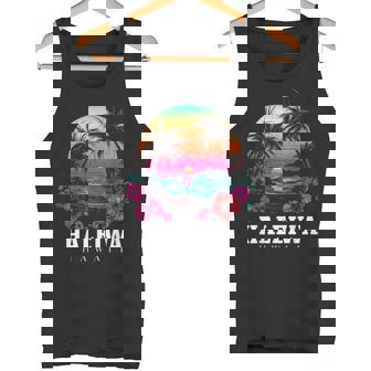 Haleiwa ハワイ ハワイアン ハイビスカス 花 サーファー お土産 タンクトップ - Kawaiitshirt