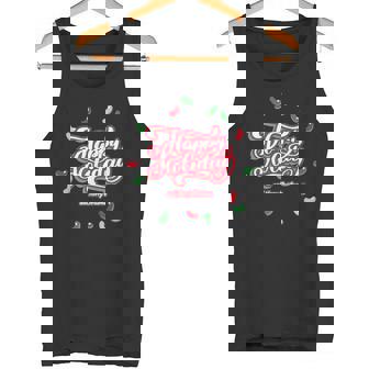 Happy Holiday And Merry Christmas Quote Festive Greetings タンクトップ - Kawaiitshirt