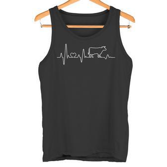 Herzschlag Kuh Bauer Landwirt Geschenk Kühe Bauernhof Tank Top - Geschenkecke