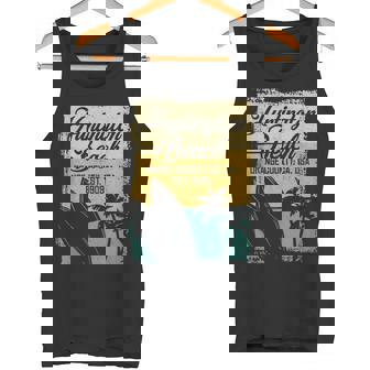 Huntington Beachurf City California アンティーク調サーフィン タンクトップ - Kawaiitshirt