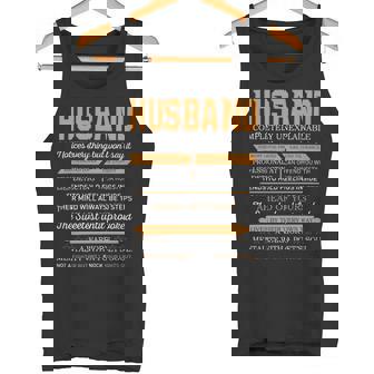 Husband Completely Unexplainable Notices Everything But Won’T Say It Name Tank Top - Seseable