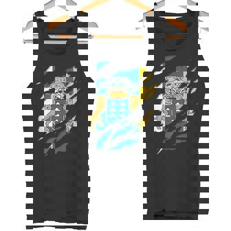 Islas Canarias Bandera Y Escudo De Armas Camiseta sin mangas - Regaloses