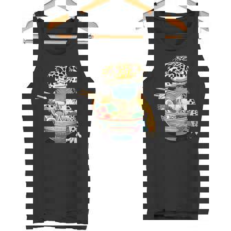 Japanese Kawaii Ramen Reptile Leopard Gecko ヒョウモントカゲモドキ タンクトップ - Kawaiitshirt