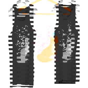 Japonaisakura Renard Kitsune Japonais En Fleur De Cerisier Débardeur e - Cadeauxyz