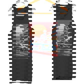Jdm レトロ 日本自動車 レースカー 東京 スカイライン サンセット タンクトップ - Kawaiitshirt