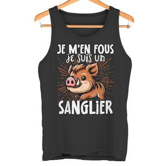 Je M’En Fous Je Suis Un Sanglier Sweet Wild Boar Débardeur e - Cadeauxyz