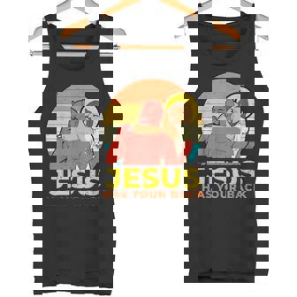 Jesus Jiu Jitsu Apparel Retro Cool Jiu Jitsu Cristiano Idea De Regalo Religioso -Jóvenes Manga Larga Negro Pequeño Eu Camiseta sin mangas - Regaloses