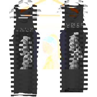 Johannesermeer アーティスト向け 真珠のイヤリングを持つ少女 タンクトップ - Kawaiitshirt
