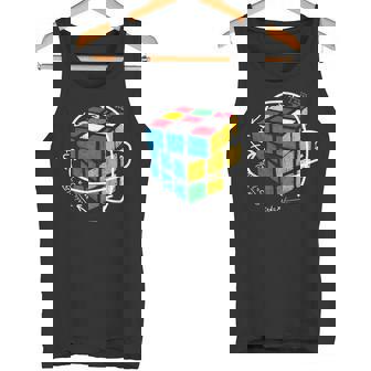 Juegos De Cerebro De La Mente Puzzle Rubix Cube Resolver Problemas De Matemáticas Camiseta sin mangas - Regaloses