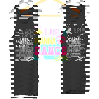 I Just Wanna Dance Lovers ファニーダンシングファン レトロダンサー タンクトップ - Kawaiitshirt