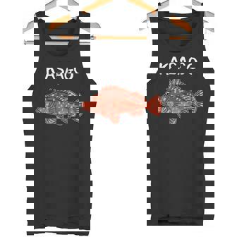 Kasago カサゴ 魚好き 願掛け 釣り好き 海釣り 趣味 おもしろ 寿司ネタ 趣味釣り 船釣り 釣り タンクトップ - Kawaiitshirt