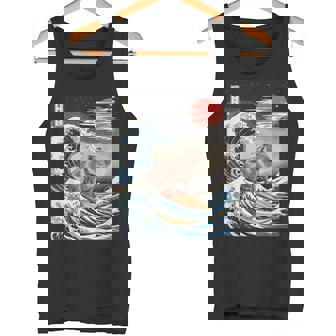 Kawaii Capibara Gran Olaurfeando Estilo De Propaganda Japonesa Camiseta sin mangas - Regaloses