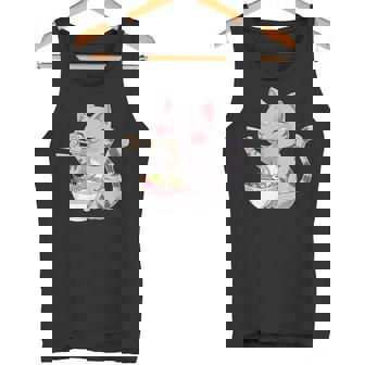 Kawaii Ramen Cat Neko Cute Anime Noodle Lover タンクトップ - Kawaiitshirt