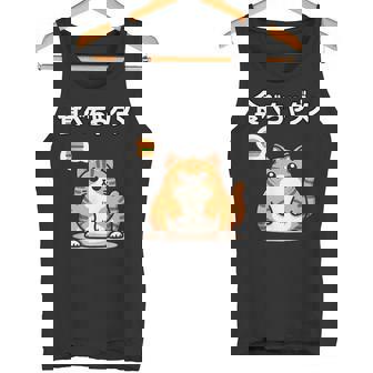 Kawaii【食べちゃダメ】猫 猫好き 猫飼い 肥満 ダイエット中 ダメシリーズ おもしろ ギャグ 日本語 タンクトップ - Kawaiitshirt