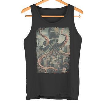 Kraken Del Monstruo Del Pulpo Del Horror Póster Pulpo Camiseta sin mangas - Regaloses
