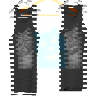 L Wain作 青い猫 タンクトップ - Kawaiitshirt