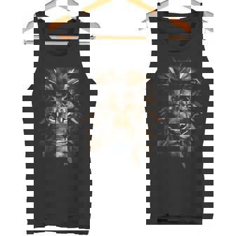 León Escultura Casa Arte Animal Retrato Gráfico León Camiseta sin mangas - Regaloses